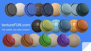 SketchUp texture samples applied to surfaces
