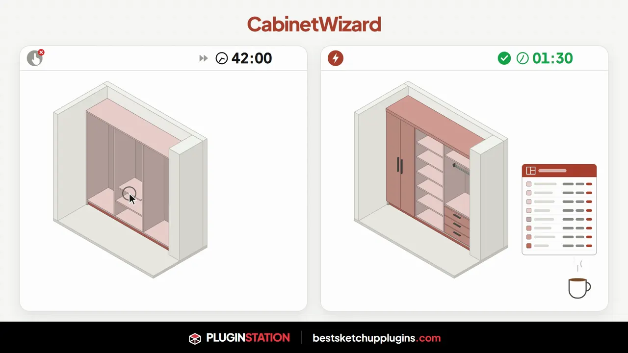 CabinetWizard SketchUp cabinet plugin comparison image